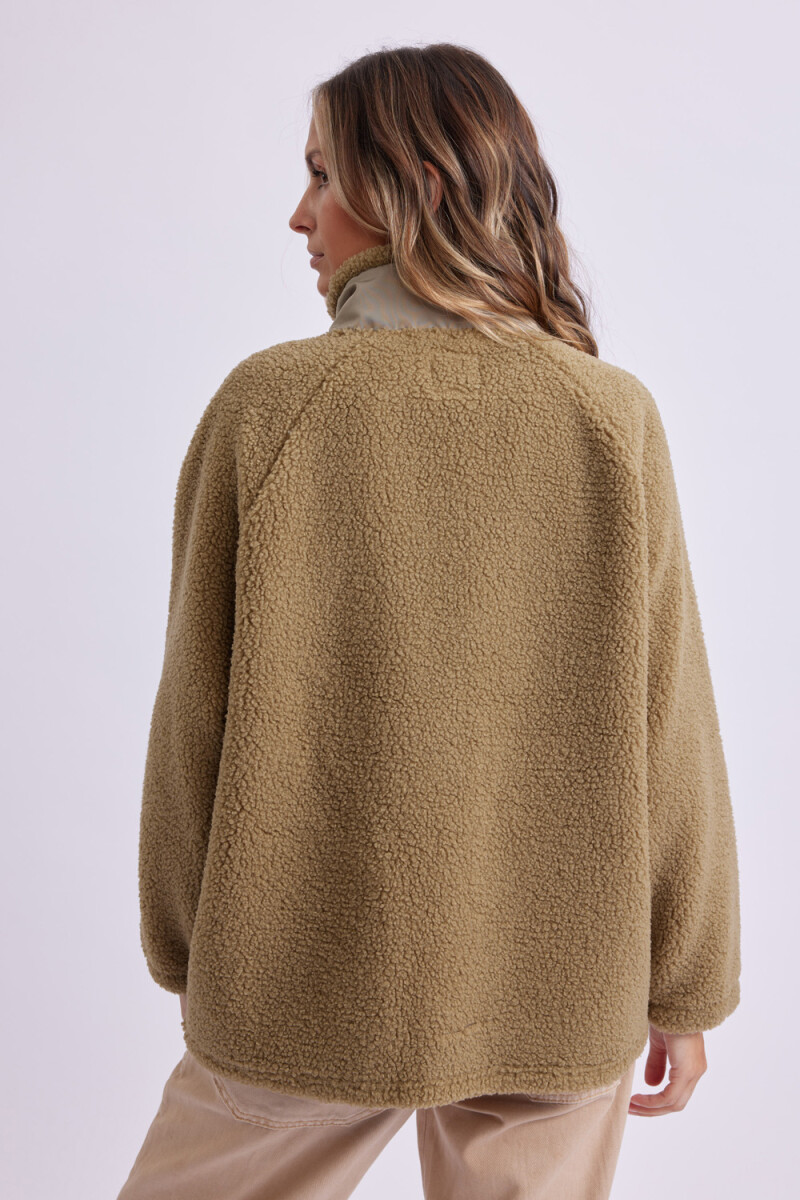 Campera Sherpa Verde Oliva