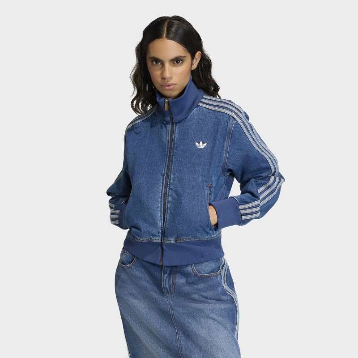 Campera Adidas Firebird Denim - Azul 