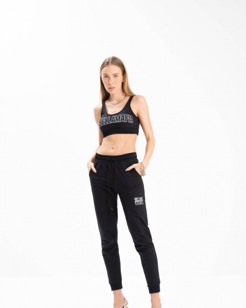 Conjunto Match Top Negro U