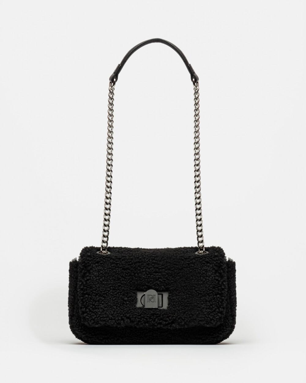 Bandolera Connie En Efecto Cuero Obejita Negro