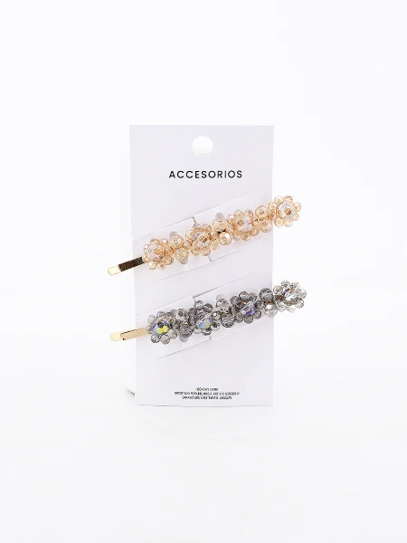 BROCHE PACK x 2 DORADO