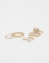 Sets Anillos Strass Crystal Sets De Anillos Con Strass Crystal - Dorado