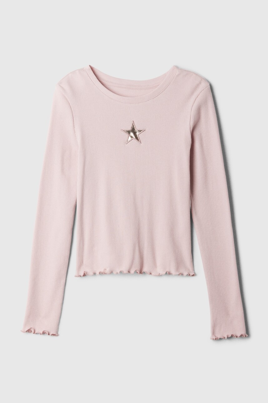 Remera Rib Manga Larga Niña Primitive