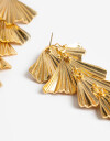 Aros Colgantes Largos Metal Aros Largos En Piezas De Caracoles - Dorado Oro Amarillo