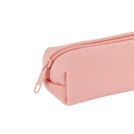 Mini Cartuchera en Tela para Lápices Lapiceras y Accesorios Rosa
