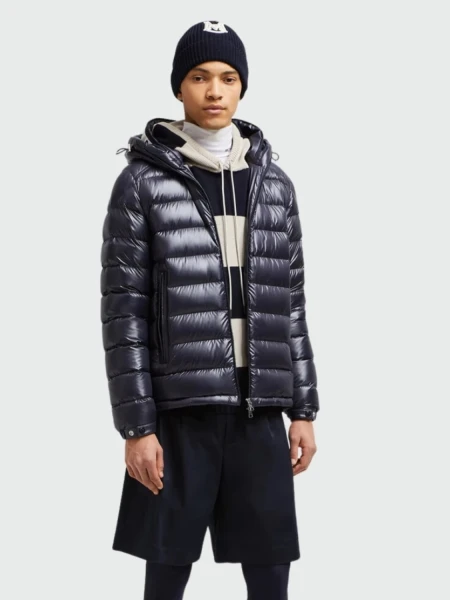 Moncler - Campera rellena de plumas Doble Capucha, Besines Azul