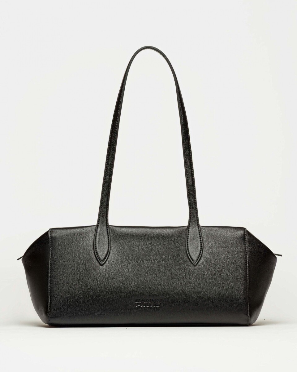 Cartera al hombro The Gang Manifest en cuero graneado - Negro 