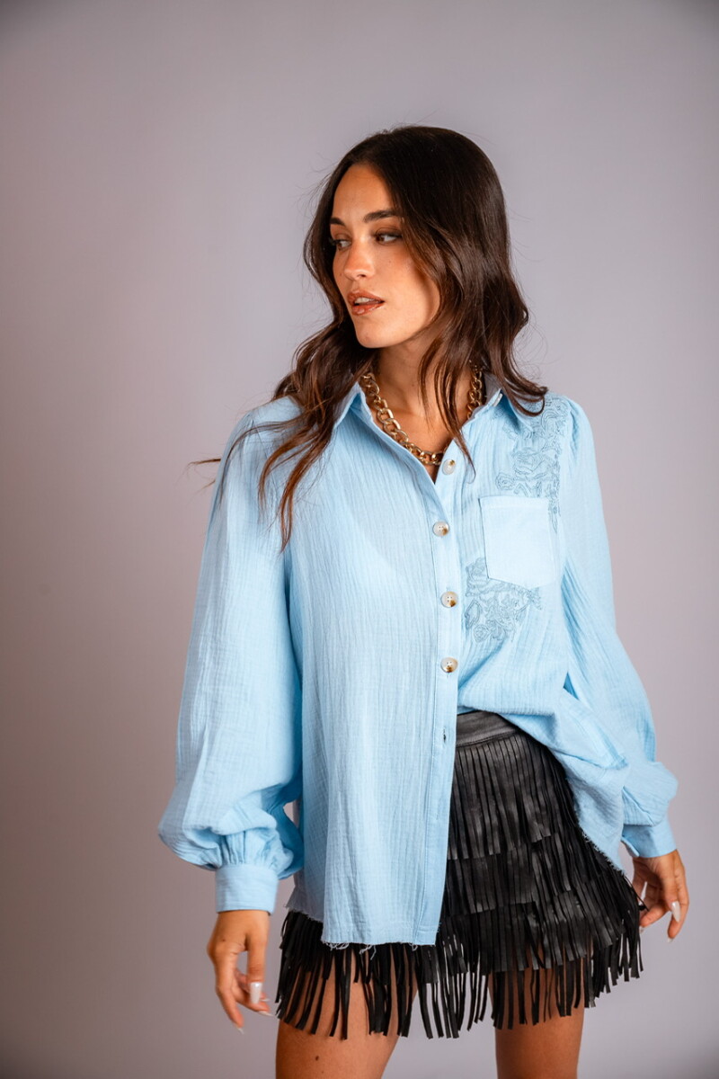 Camisa Luz (PRE VENTA) - celeste 