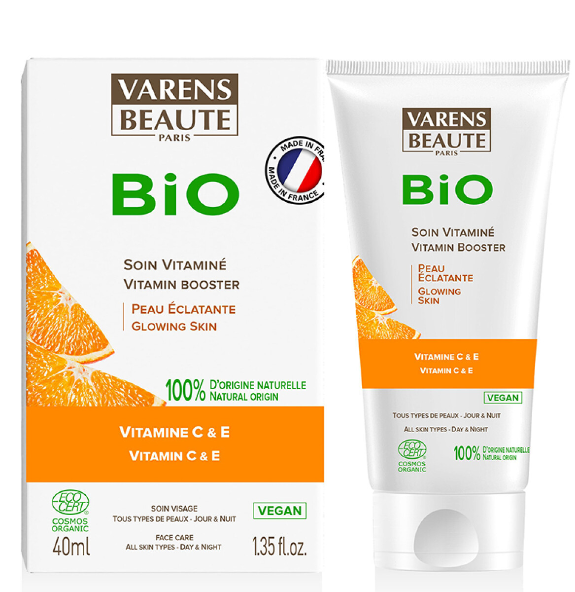 Crema nutritiva Bio Varens Beaute - Piel Radiante vitamina C y E 40 ml 