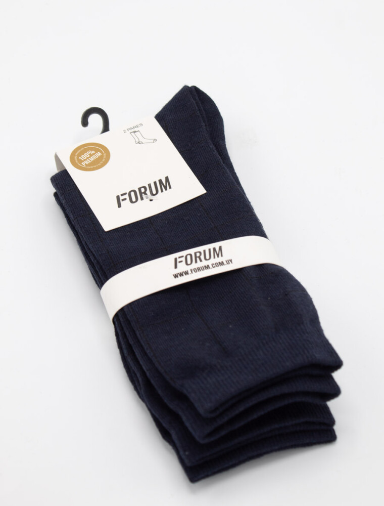 Media Casual Square Pack x 2 Pares Marino