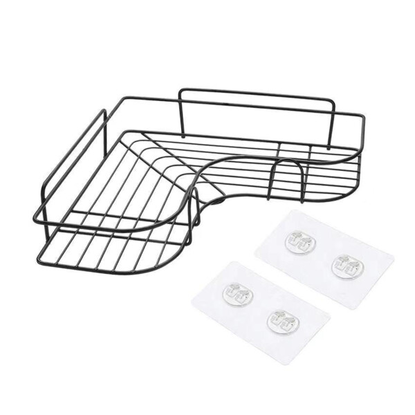 Organizador de Baño Esquinero Adhesivo Repisa de Ducha Set x2 IMBACK Color Negro Organizador de Baño Esquinero Adhesivo Repisa de Ducha Set x2 IMBACK Color Negro
