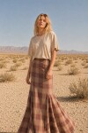 Long Scottish Skirt Beige / Naranja