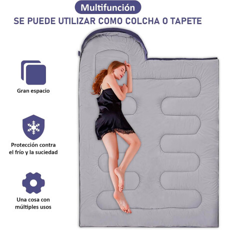 Sobre Dormir Capucha Colcha 190x83+ Bolso Camping Azul