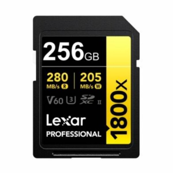 Memoria Sdxc Lexar Pro 1800x 256gb Uhs-ii Gold Series TARJETA SD LEXAR PRO 1800X 256GB GOLD
