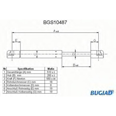 AMORTIGUADOR BAUL - SEAT TOLEDO 5 PTAS. 1L0827550 - AMORTIGUADOR BAUL - SEAT TOLEDO 5 PTAS. 1L0827550 -