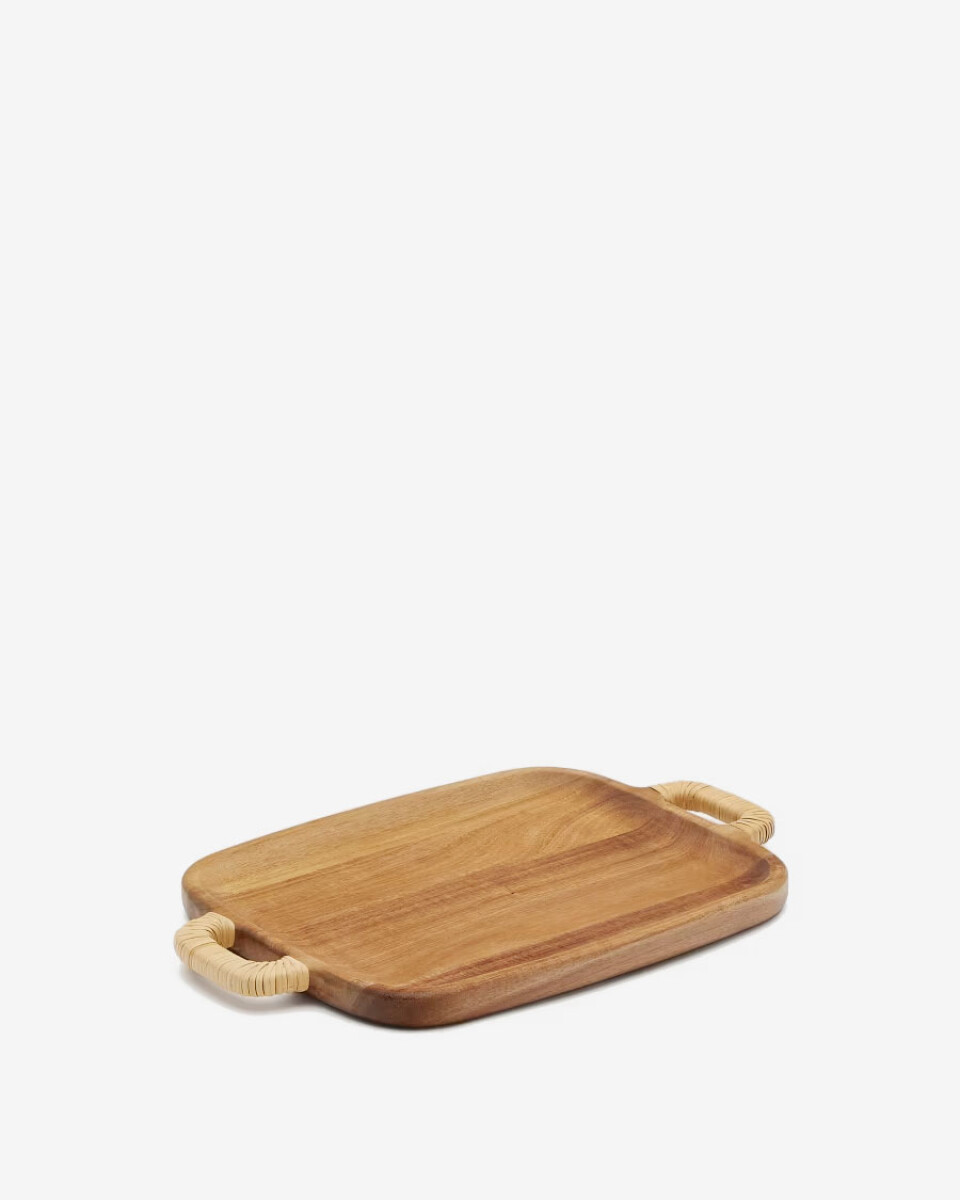 Tabla de servir - pequeña Sardis de madera de acacia FSC 100% y ratán 
