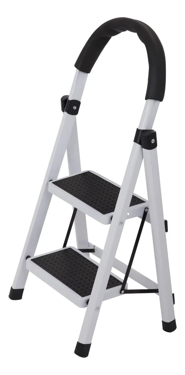Escalera De Aluminio Tijera 2 Escalones Antideslizante - Negro 