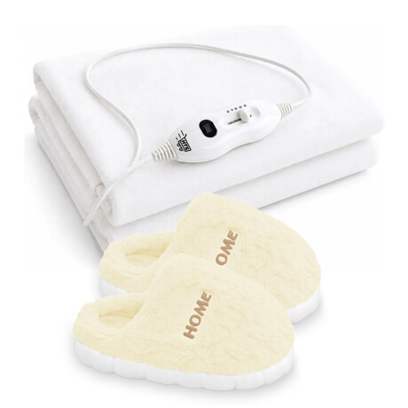 Set Pantufla Antideslizantes Unisex + Calienta Cama 1Pza HTS Natural