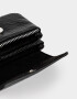 Billetera Billetera Efecto Croco Negro - Negro