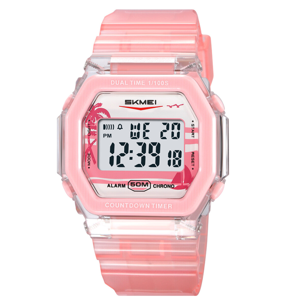 Reloj Skmei 2391pk Digital Unisex Abs 38,5 Mm Rosa 