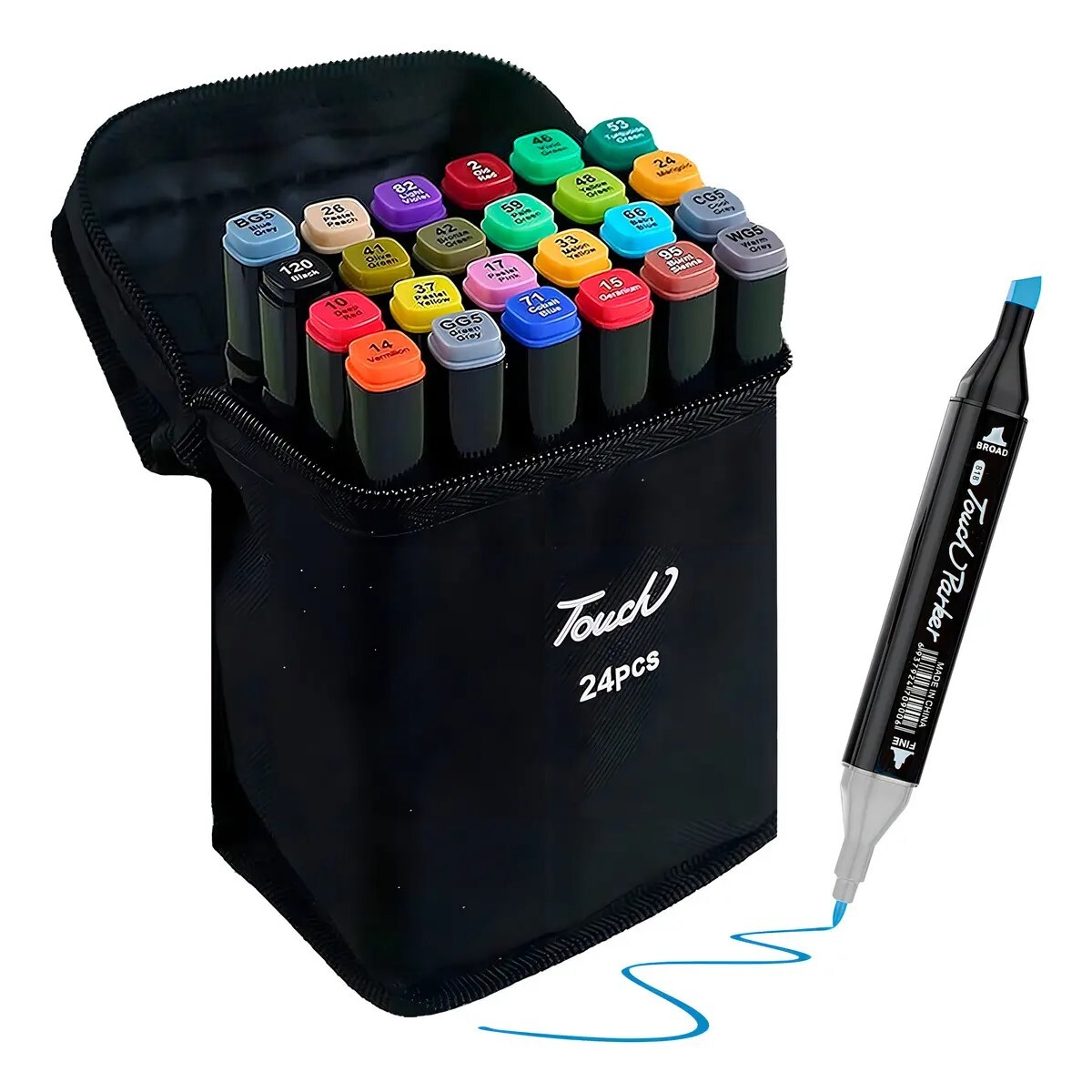 Set Marcadores Colores Doble Punta 24 Piezas 