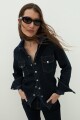 Camisa de jean jean oscuro