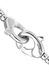 PULSERA DE BOLAS PEQUEÑAS BAÑADA EN PLATA CON MOSQUETÓN ENTRELAZADO Pulsera