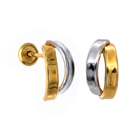 Par de caravanas de oro 18 ktes. Par de caravanas de oro 18 ktes.