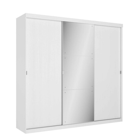 PLACARD ROPERO 3 PUERTAS MDP BLANCO PRIME GLASS