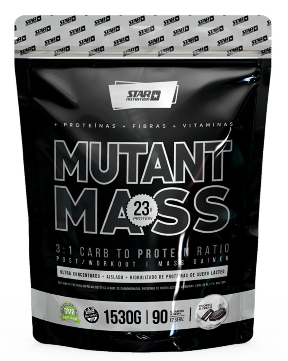 Suplemento Mutant Mass N.O. Star Nutrition cookies and cream 1.5kg 