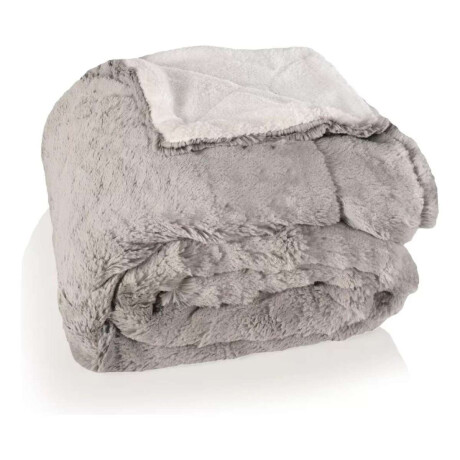 Frazada Reversible Polar Sherpa 2 Plazas 180x200 Gris oscuro