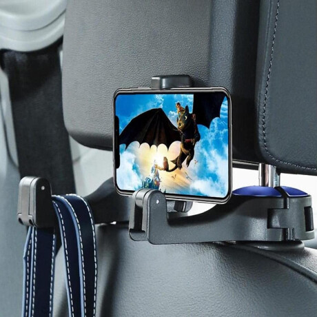 Soporte de celular para el apoya cabeza del auto Azul