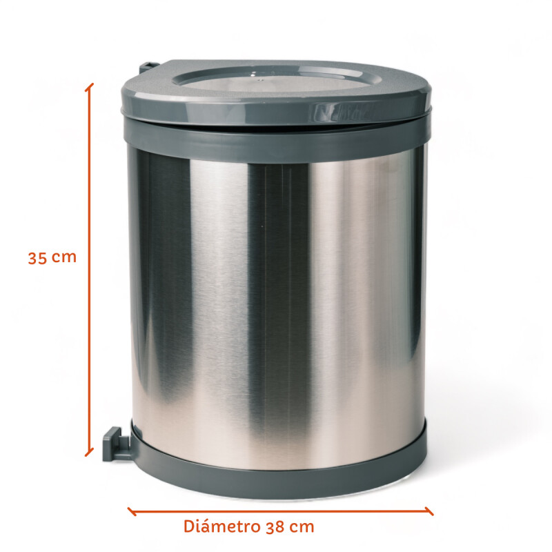 Cesto De Residuos Bajo Mesada Cocina 14l Sin Color
