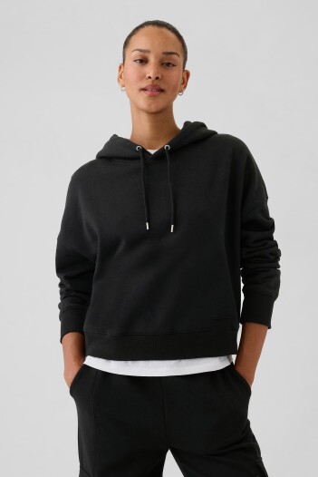 Canguro Logo Gap Cropped Con Felpa Mujer True Black