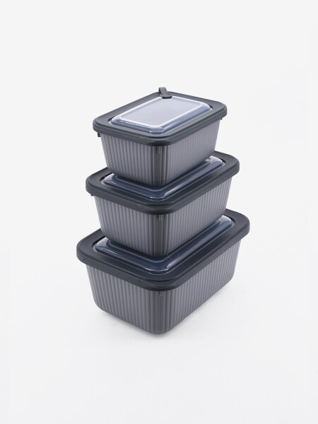 CONTENEDORES LINE SET X 3 GRIS