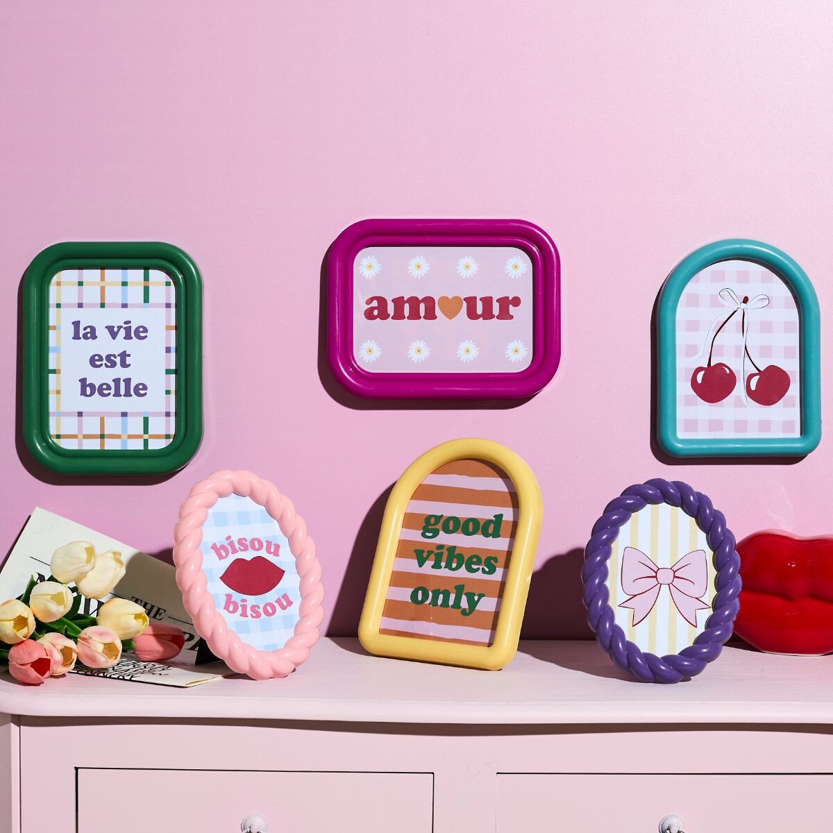 Set x6 Porta retratos Les Coquetts 