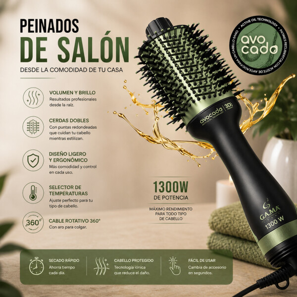 Cepillo Secador Modelador Avocado Gama 3d-my CEPILLO SECADOR GAMA AVOCADO POWER BRUSH