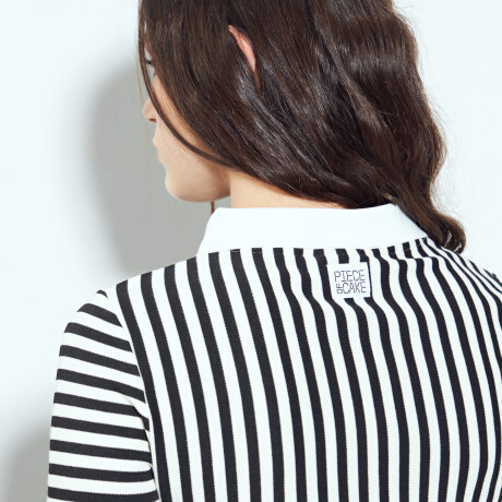 REMERA RUFINA Negro/Crudo