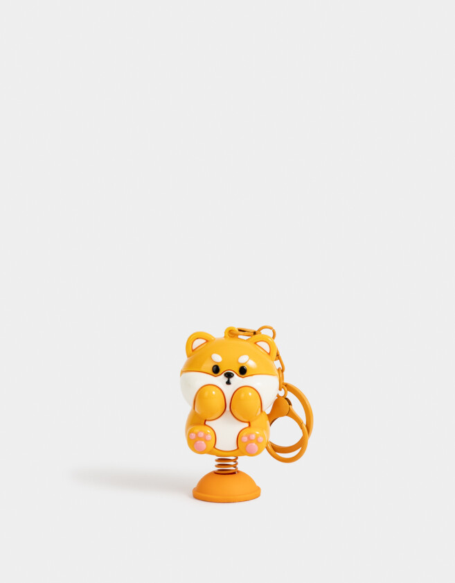 Llavero Lúdico Llavero Y Charm De Zorrito Con Resorte - Naranja Medio