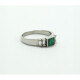 Anillo De Platino Con Esmeralda Y Brillantes Baguettes Anillo De Platino Con Esmeralda Y Brillantes Baguettes