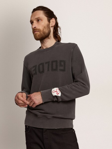 Buzo de algodón con logo Gris