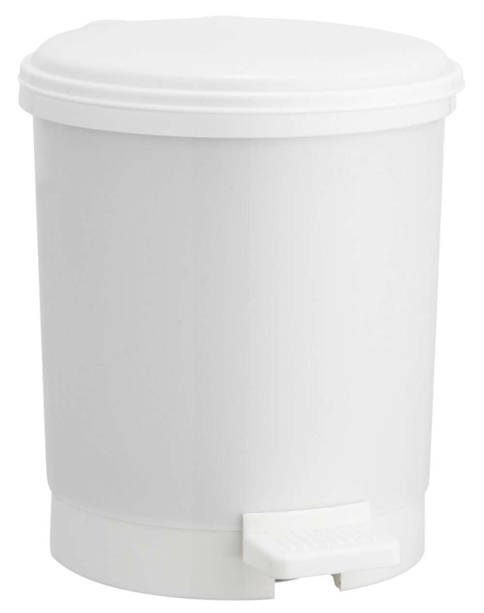Papelera Con Pedal Utby 3L Plastico - Blanco 