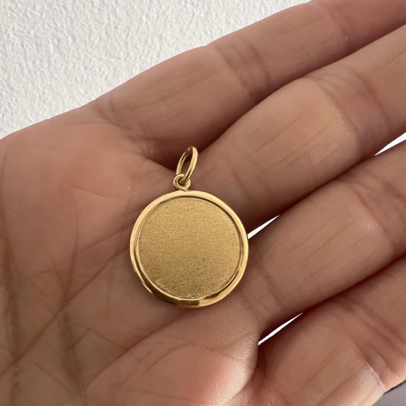 Medalla redonda satinada Medalla redonda satinada