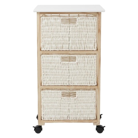 ESTANTE ORGANIZADOR C/3 CESTAS BLANCO Unica