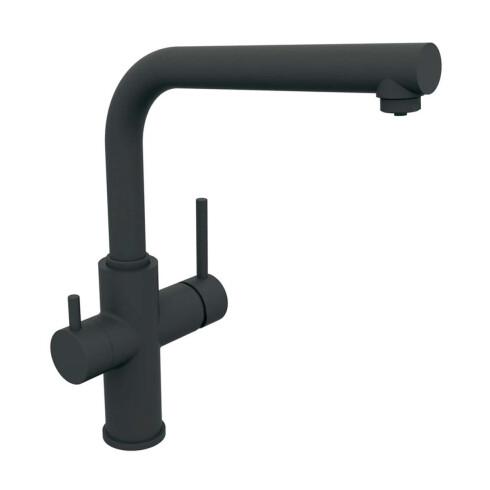 GRIFERIA DE MESADA COCINA MONOCOMANDO NEGRO MATE CLEVER 2 SALIDAS COMBINADAS PARA FILTRO CLEVER 000