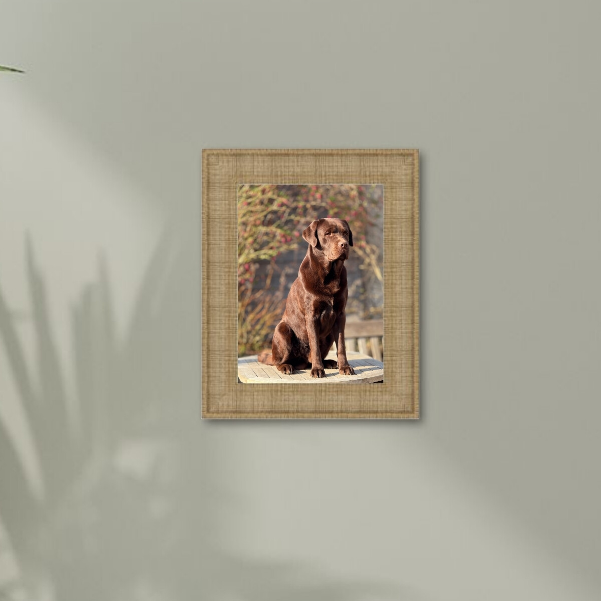 Portarretrato 13x18 dos tonos texturas naturales - MARRON CLARO 