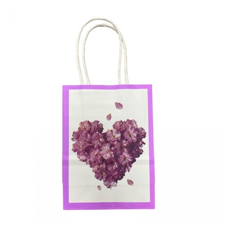 Bolsa con Asa N°1 Pack x12 Corazón Violeta