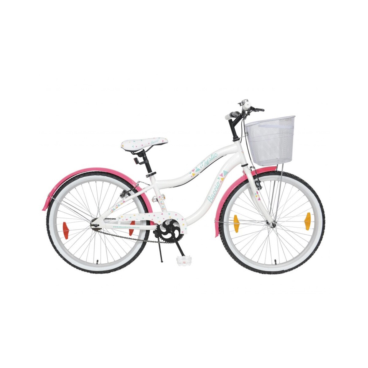 Bicicleta Baccio Mystic rodado 24 - Blanco/Fucsia 