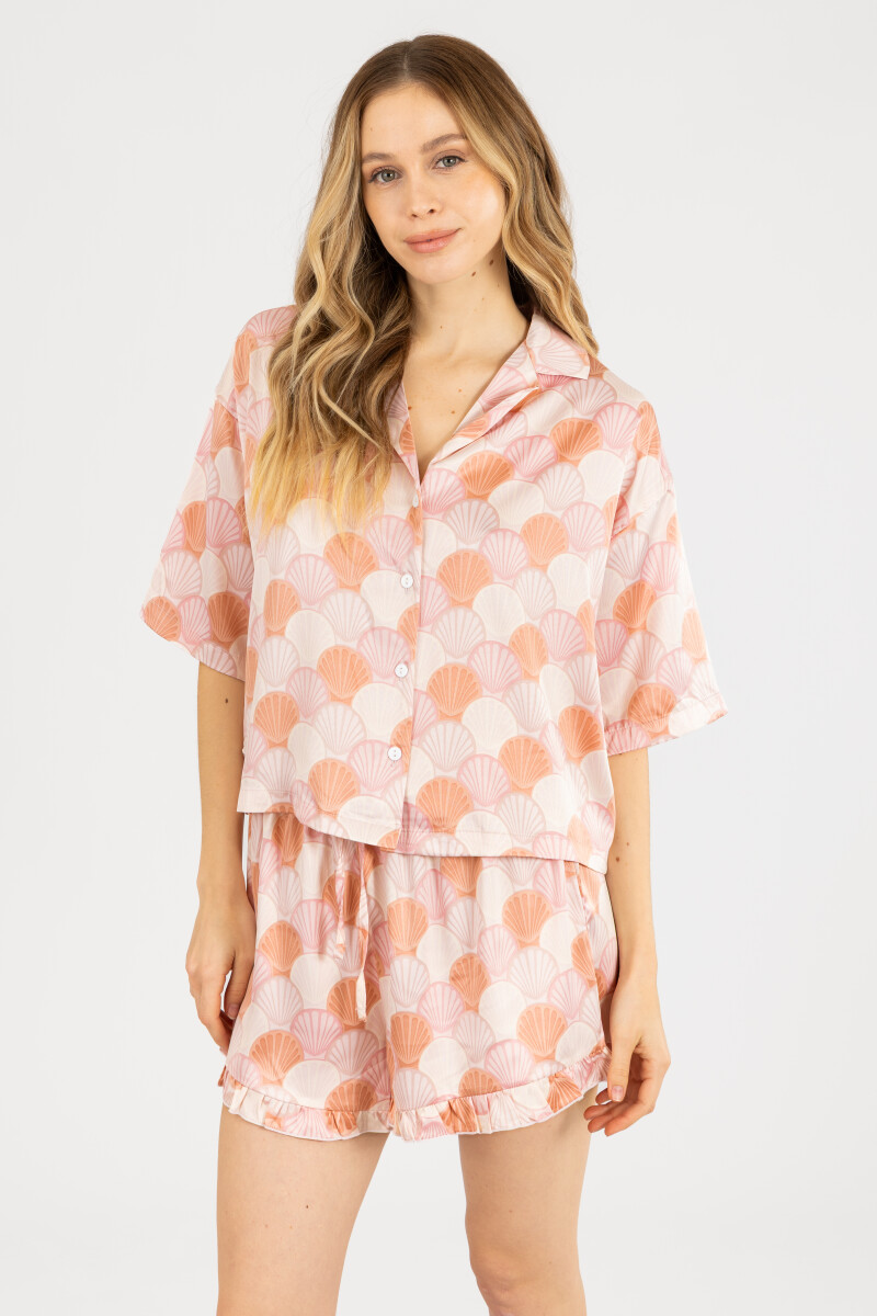 Pink shell short Rosa antique