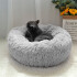 Cama Para Gato Cucha Puff Peluda Cómoda 50 Cm Mascota Variante Color Gris Claro